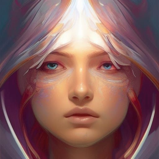 Seraphim Angel Portrait in Hyperdetailed Style