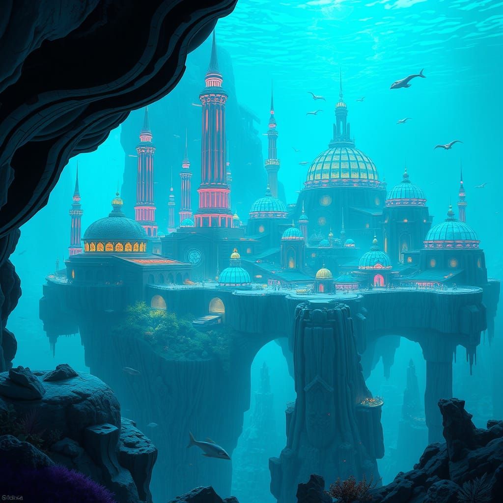 Underwater City: Neon Futurism Meets Atmospheric Sci-Fi