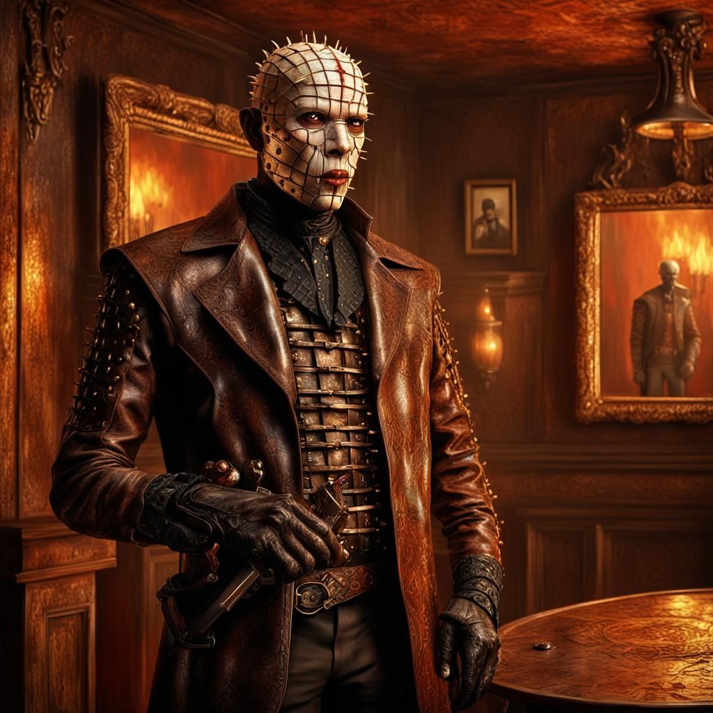 African-American Pinhead in Hellraiser Western Saloon