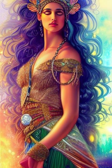 Gemstone Greek Goddess in Constant Conflict