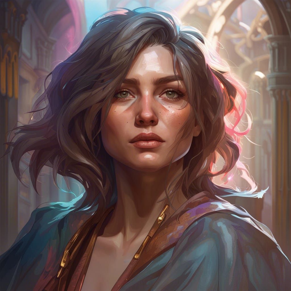 Detailed Portrait of a Woman in Digital Art Style