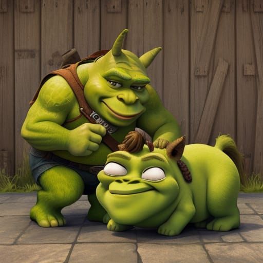 Donkey in a Fantasy Landscape