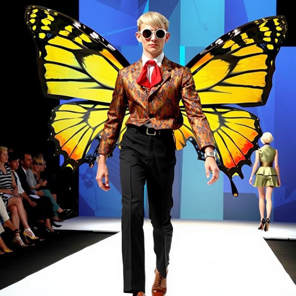 Butterfly-Winged Pixie's 1960s Mod Fashion Show Debut