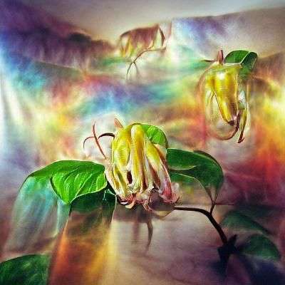 Honeysuckle Flowers Close-Up
