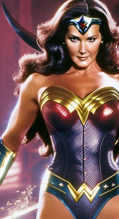 Hyperrealistic Wonder Woman Portrait in Leather