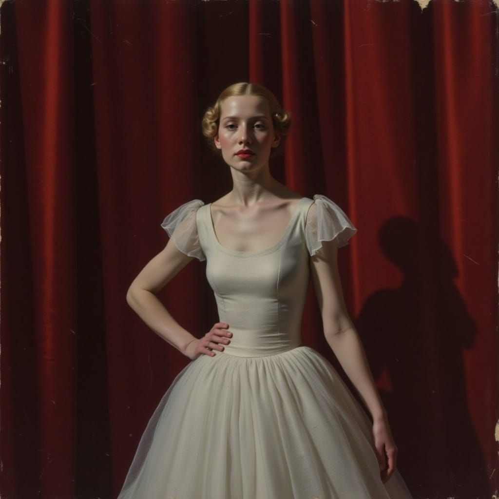 Prima Ballerina: Painted Portrait of Ethereal Beauty
