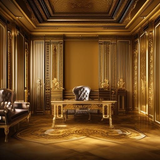 Opulent CEO Office in Maximalist Style