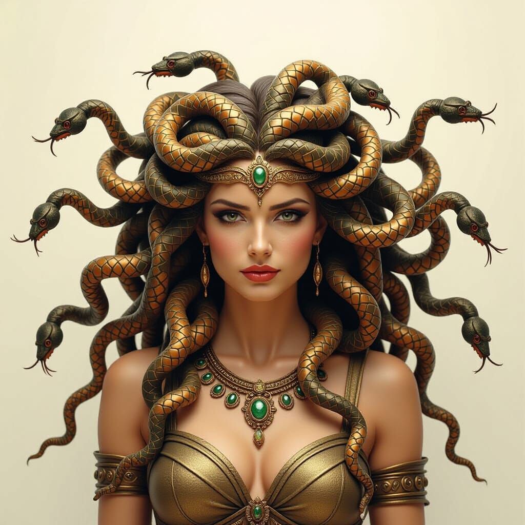Medusa: The Mythological Gorgon with Serpent Hair