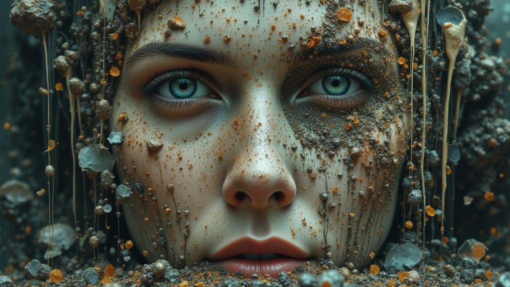 Abstract Reality in Dark Oil Paint Style