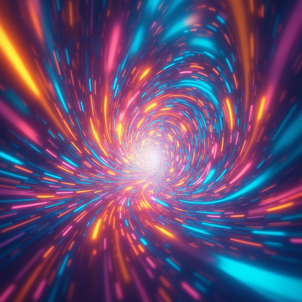 Surreal Op Art Waves Merge Art and Science