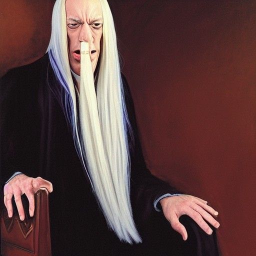 Lucius Malfoy in an Unfortunate Predicament, Oil Painting