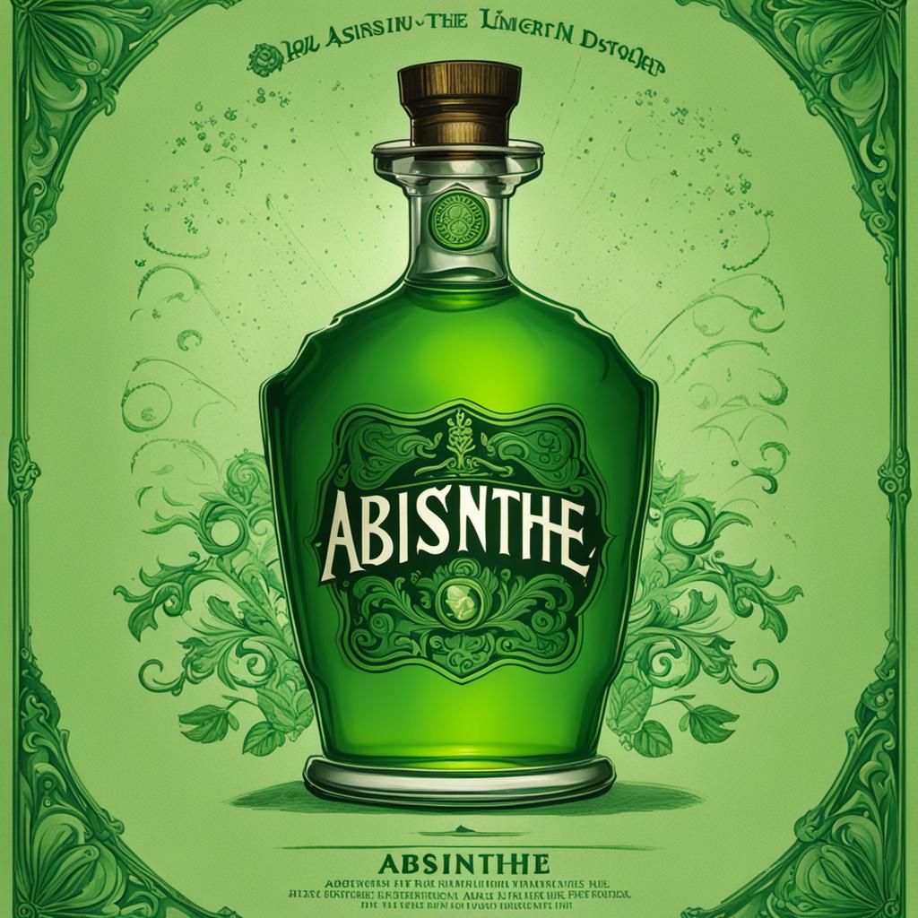 Absinthe Poster Style Portrait with Ambient Light