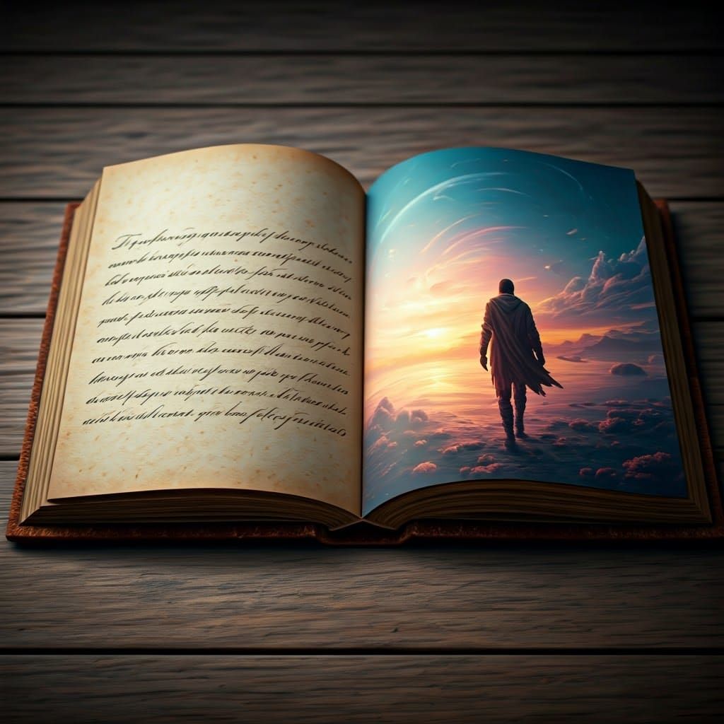 Ornate Book Reveals Dreamlike Fantasy Art Sunset