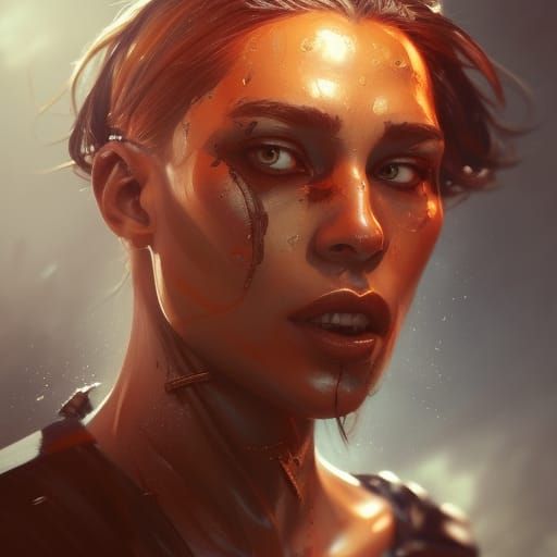 Detailed Hell Raider Portrait in Dynamic Lighting