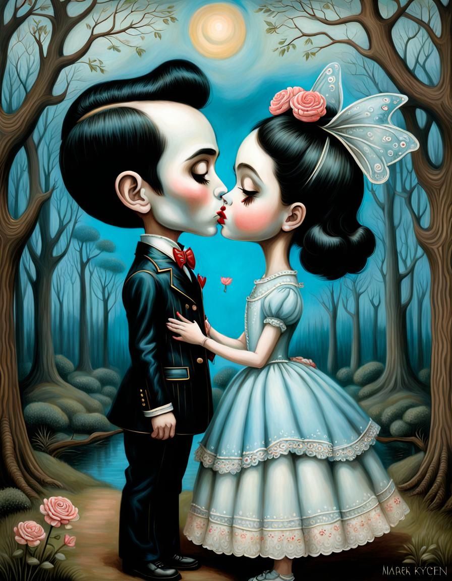 The Kiss: Pop Surrealism Interpretation