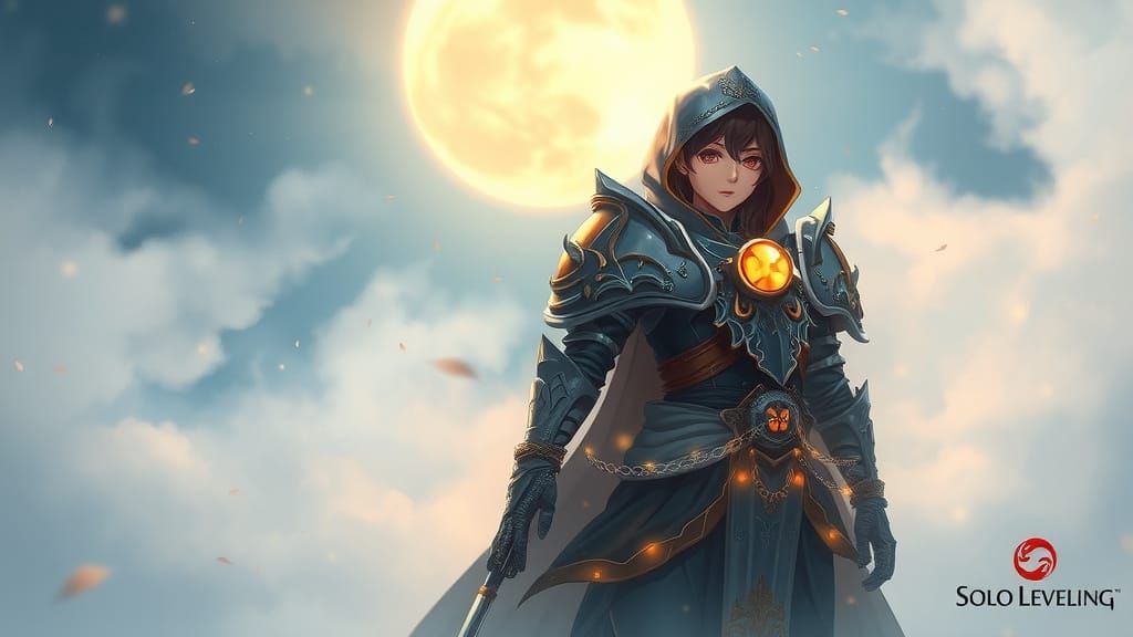 Heroic Hunter in Whimsical Misty Landscape