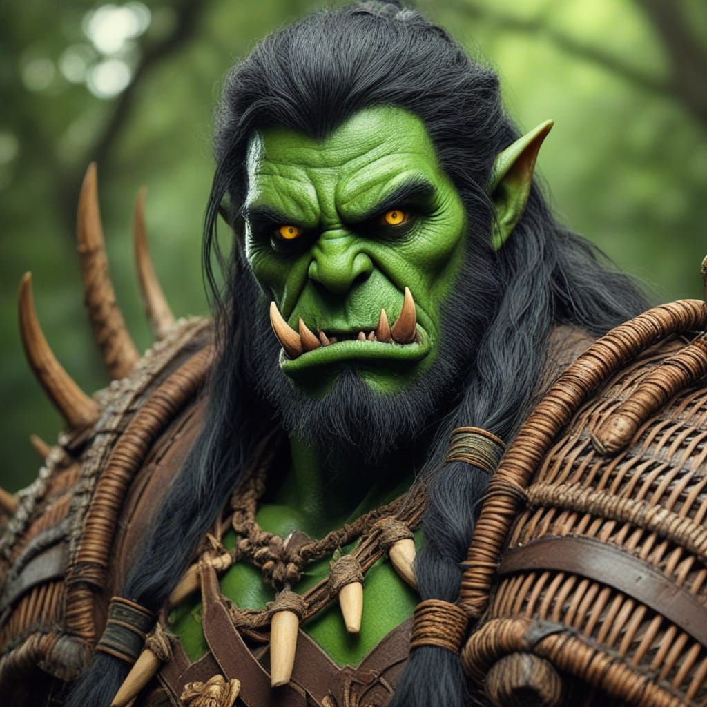 Orc Warrior in Wicker Armor