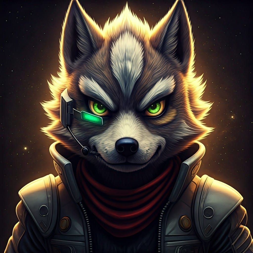 Heroic Star Fox Wolfen in Golden Light