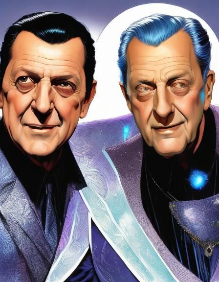 Smiling Space Alien Invaders Portrait in Space Opera Style