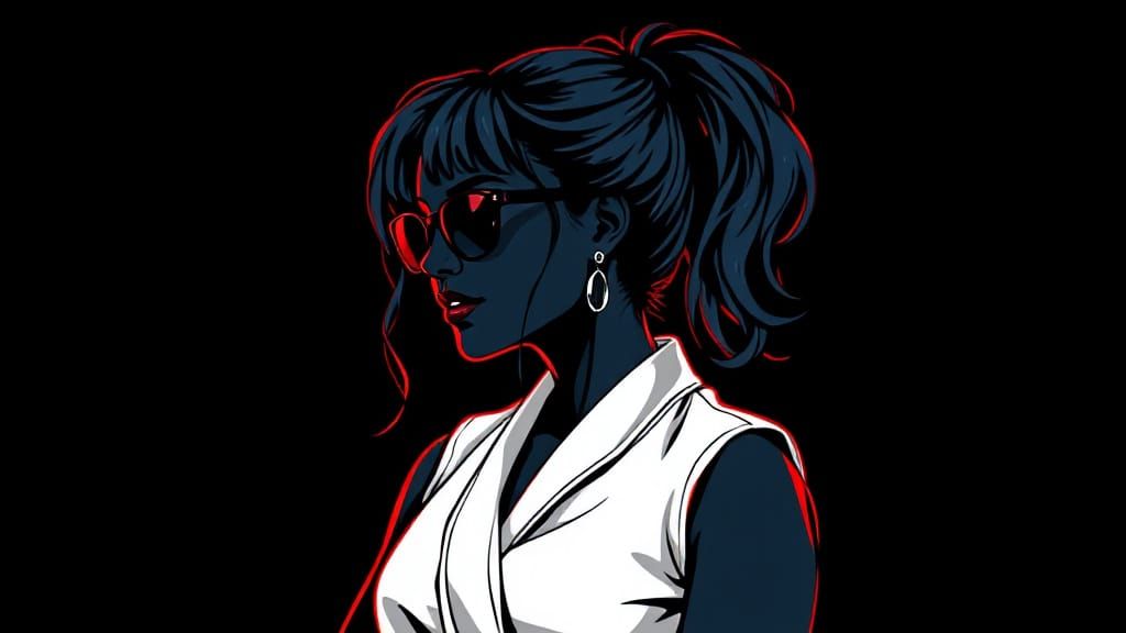 Elegant Muse Silhouette in Daniel Merriam Style