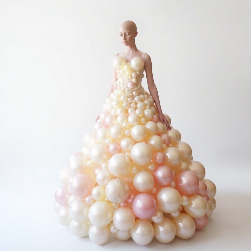 Balloon Ball Gown for High Fashion Show