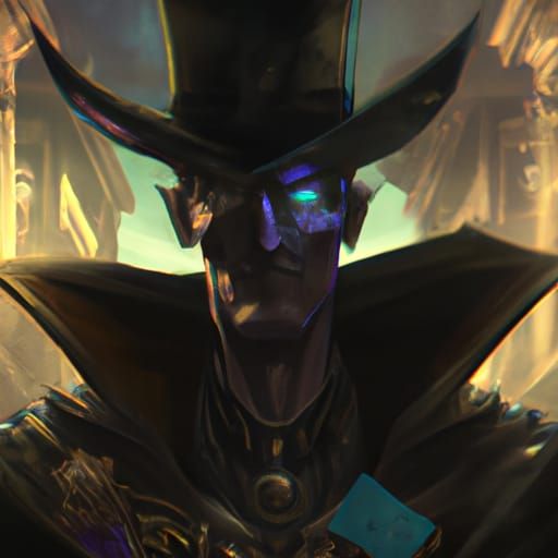 New York Supervillain Portrait in Detailed Splash Art