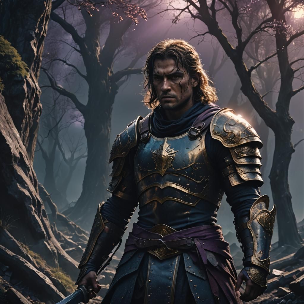 Traumatized Warrior in Dark Fantasy Realm