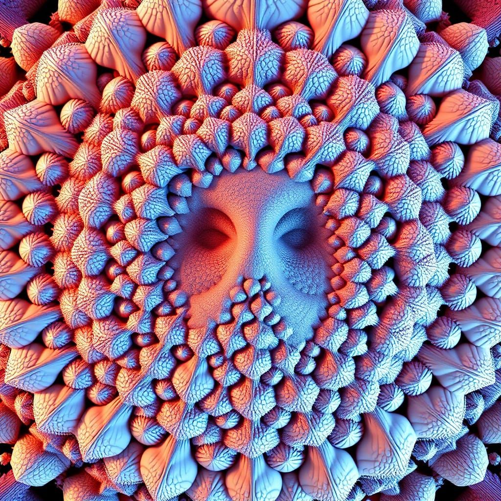 Surreal 4K Mandelbrot Fractal with Anthropomorphic Features