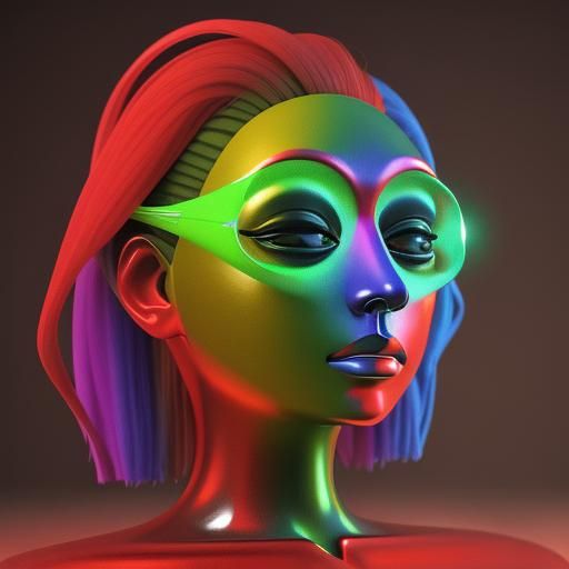 Psychedelic Hallucinatory Image in Vivid Photorealistic 3D