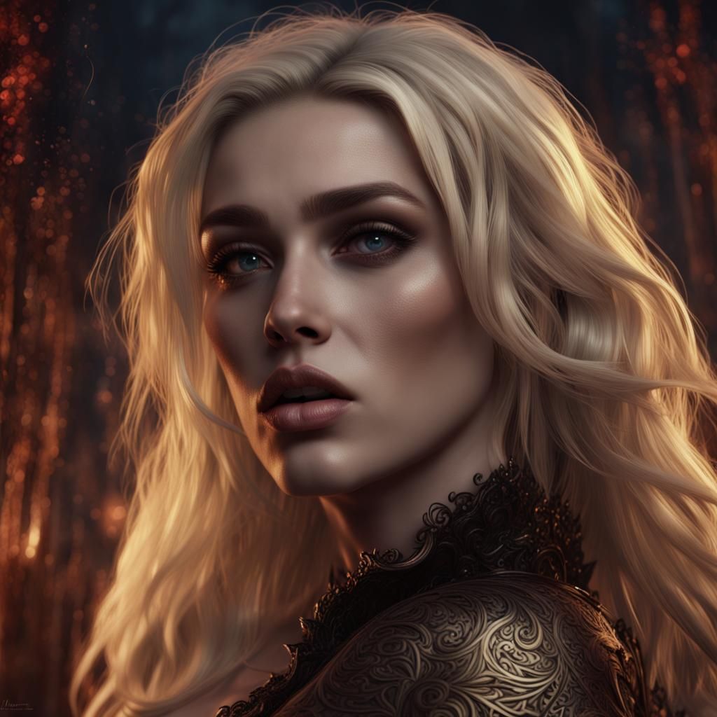 Passionate Kiss in Detailed Fantasy Art