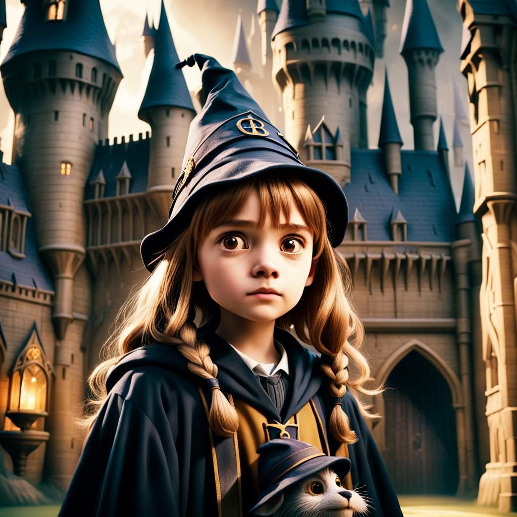 Young Wizard at Hogwarts: Cinematic Film Still