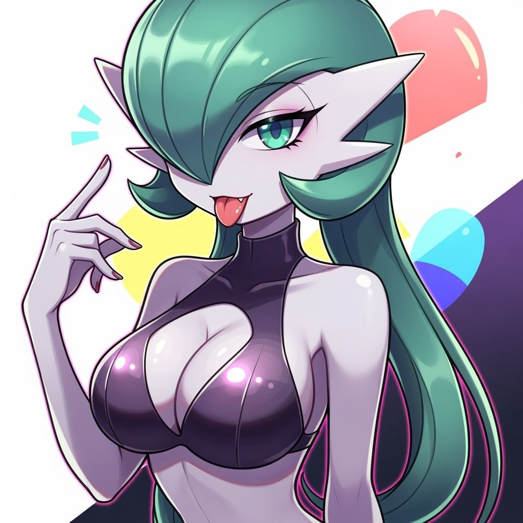 Sultry Gardevoir Illustration with Heart-Shaped Face
