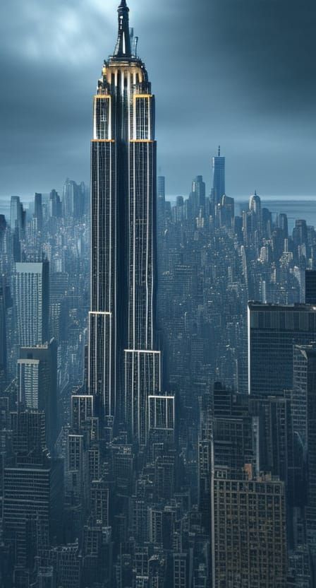 Post-Apocalyptic Empire State Building: Digital Matte Painti...