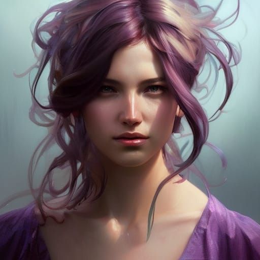 Beautiful Woman Portrait in Hyperdetailed Style