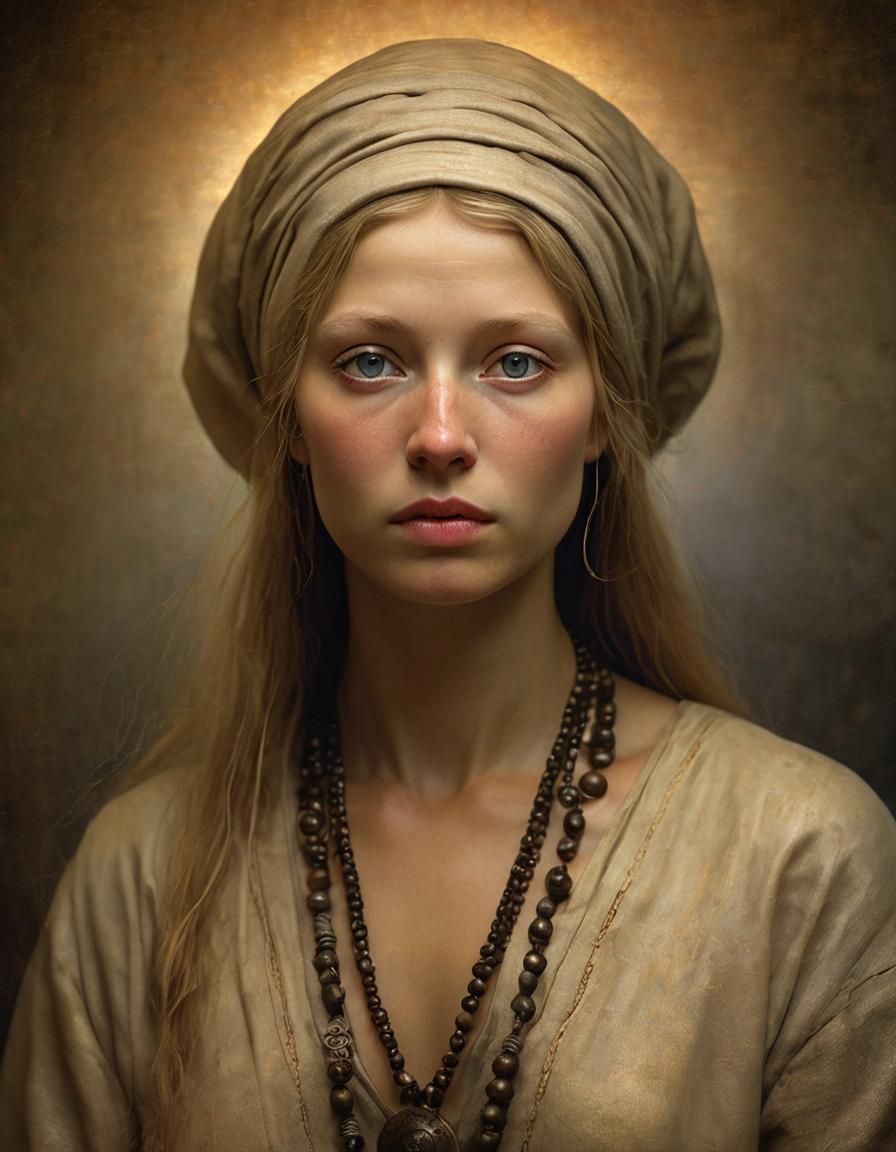 Monkeys Waving Bamboo Sticks in Tempera Style