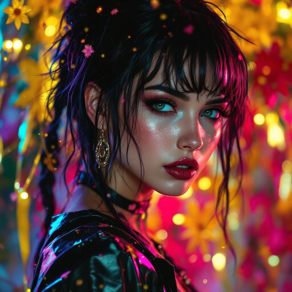 Confident Punk Emo Pin-Up Girl Spring Equinox