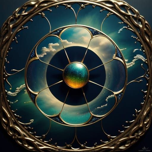 Ethereal Figure in Vibrant Dreamlike Landscape