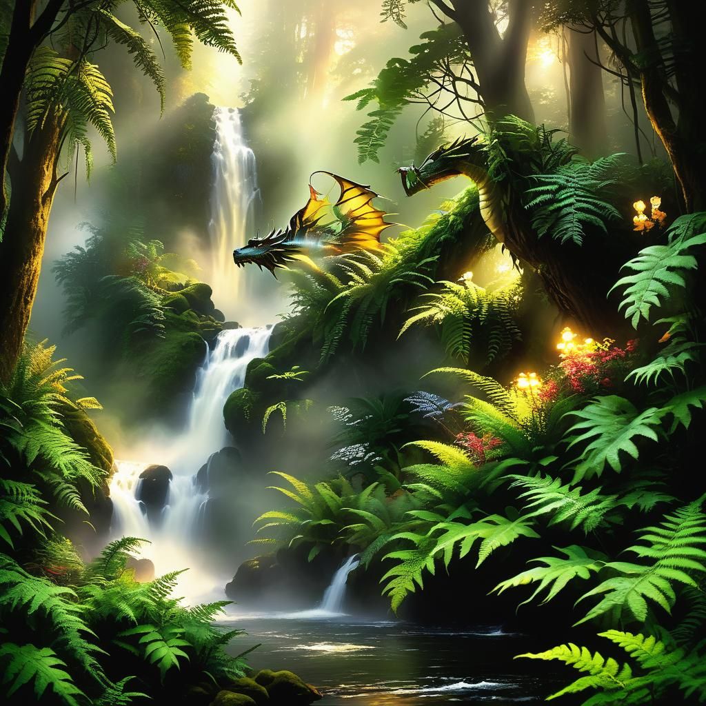 Enchanted Forest: Dragons and Exotic Creatures in Painterly ...