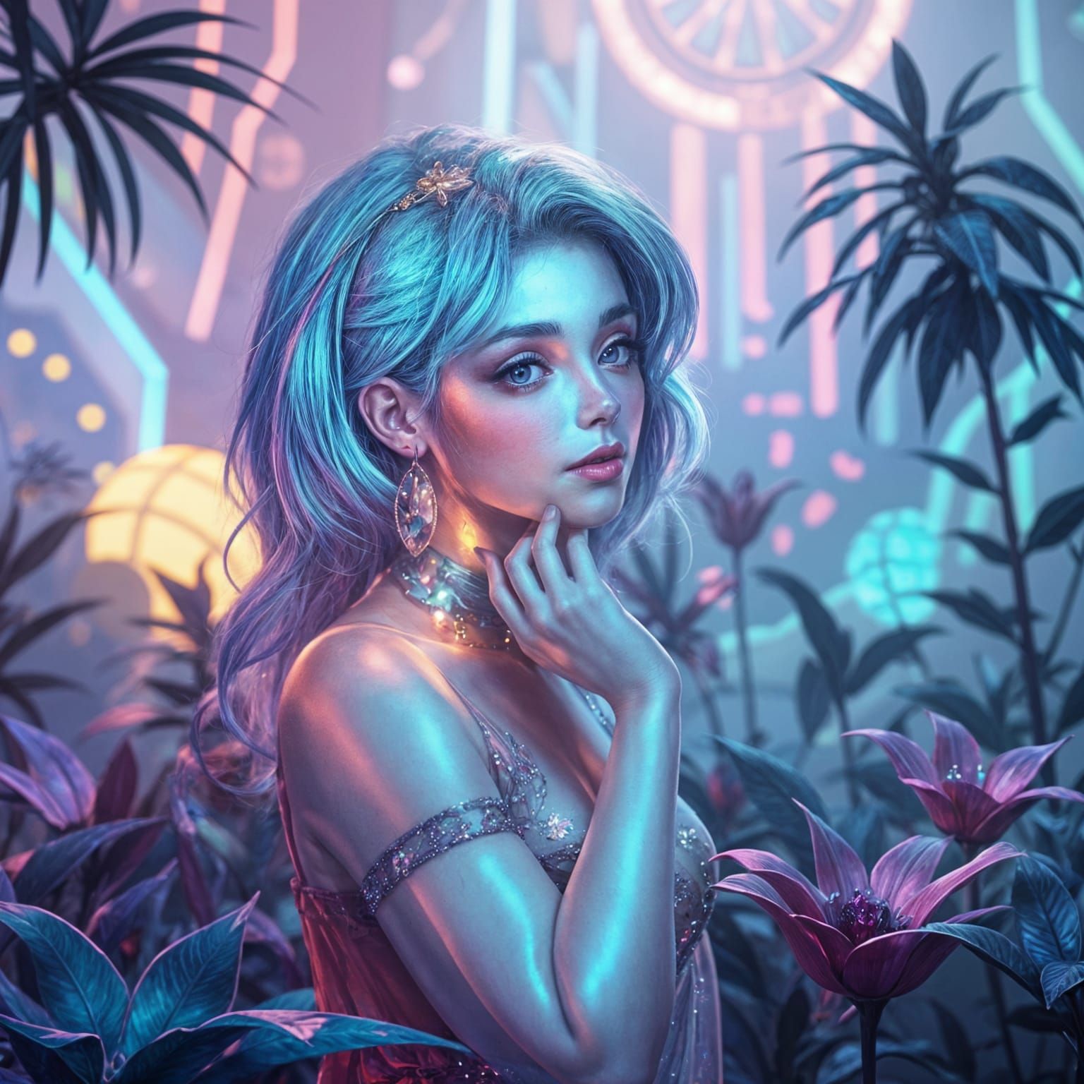 Ethereal Glimmerine: A Vision of Shimmering Light