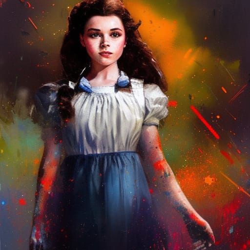 Dorothy Gale Portrait in Graffiti Art Style