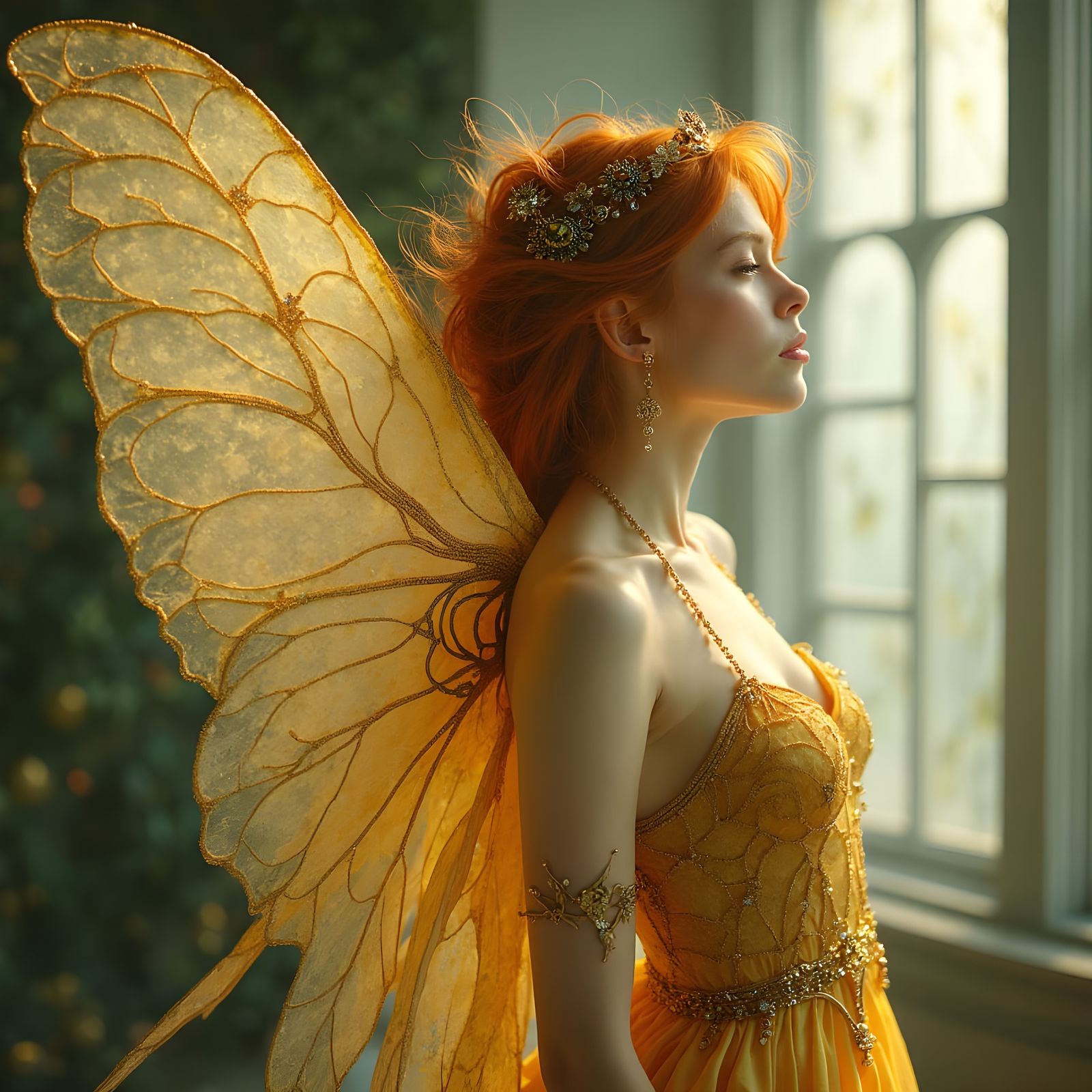 Ethereal Angel in Crystal Sanctuary