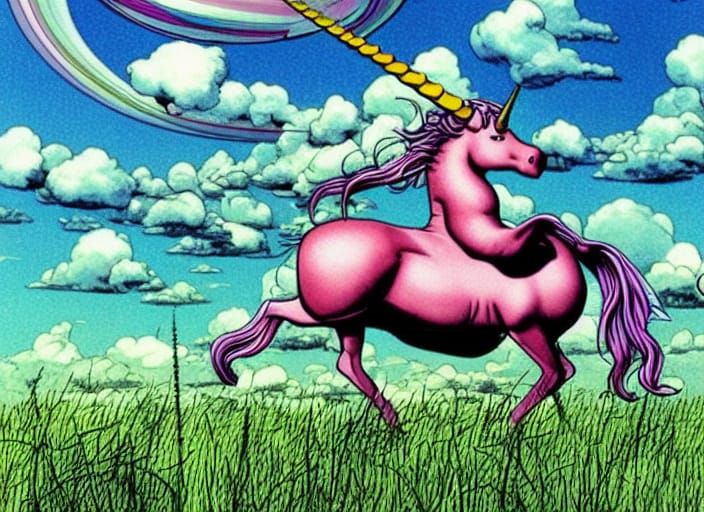 Sci-Fi Unicorn Under Saturn, Manga Art