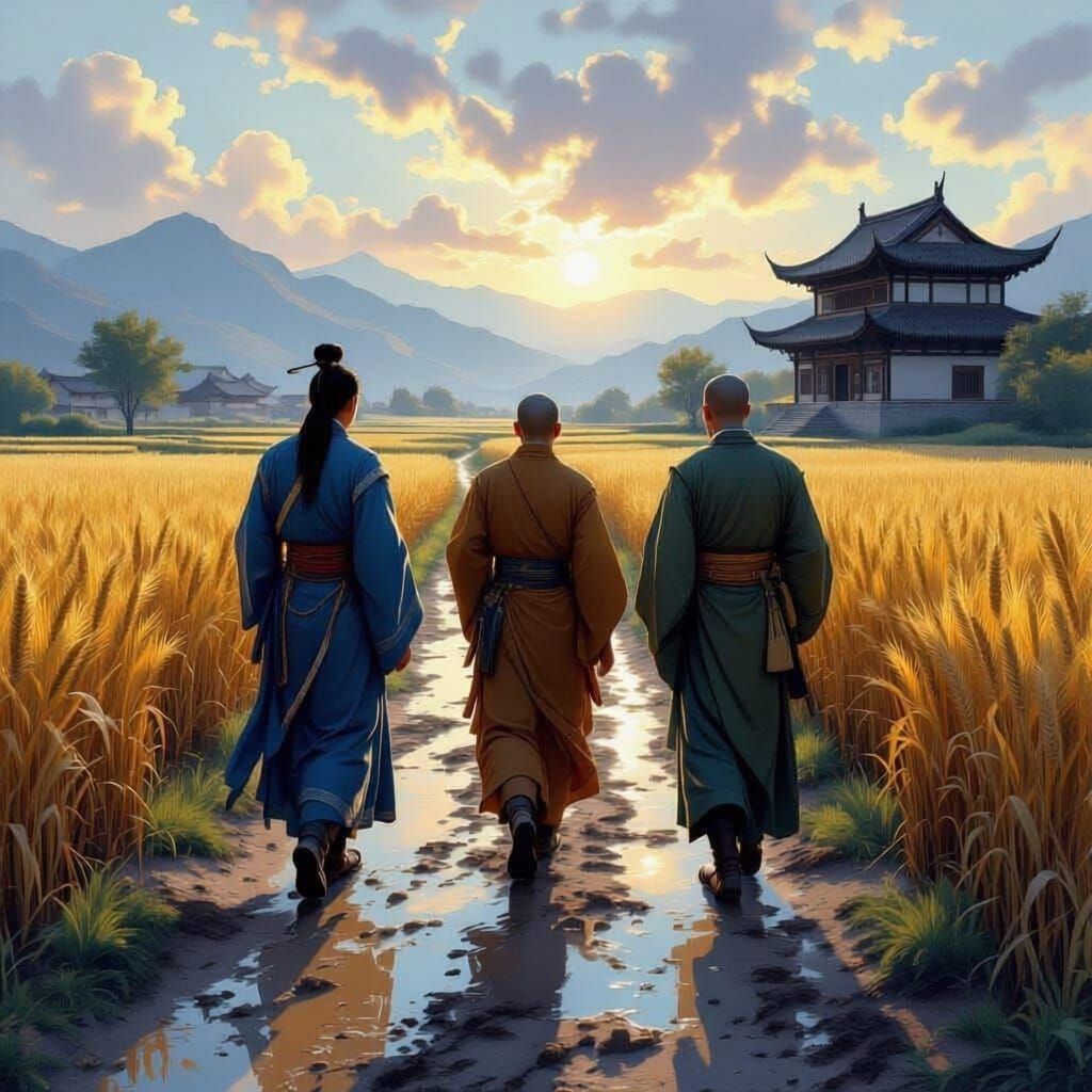 A Confucian, a Buddhist and a Taoist were heading to an inn ...
