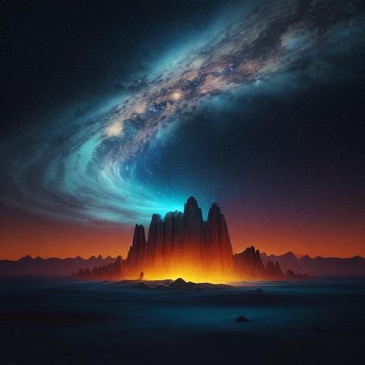 Sirius Sha'em on Distant Planet as Oil Painting