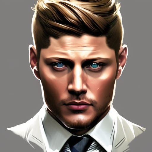 Jensen Ackles as Mafia Boss: Hyperdetailed Portrait
