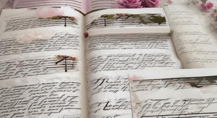 Watercolor Roses with Text Overlay in Double Exposure