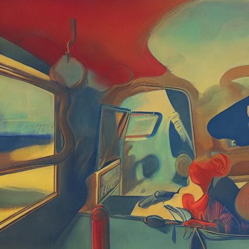 Kristina's Surreal Midnight Drive to Aswan as Abstract Art