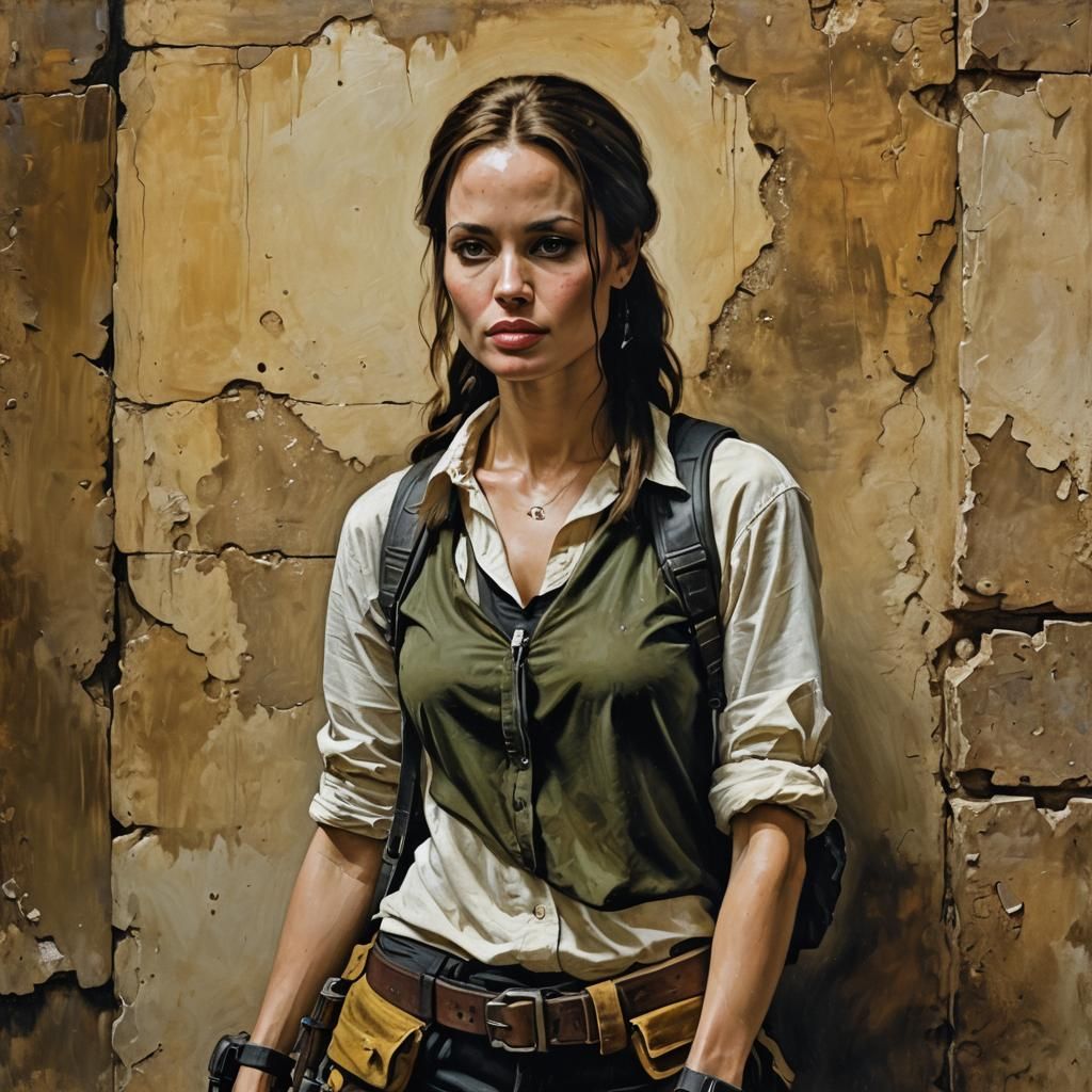 Johannes Vermeer painting of Lara Croft Tomb Raider