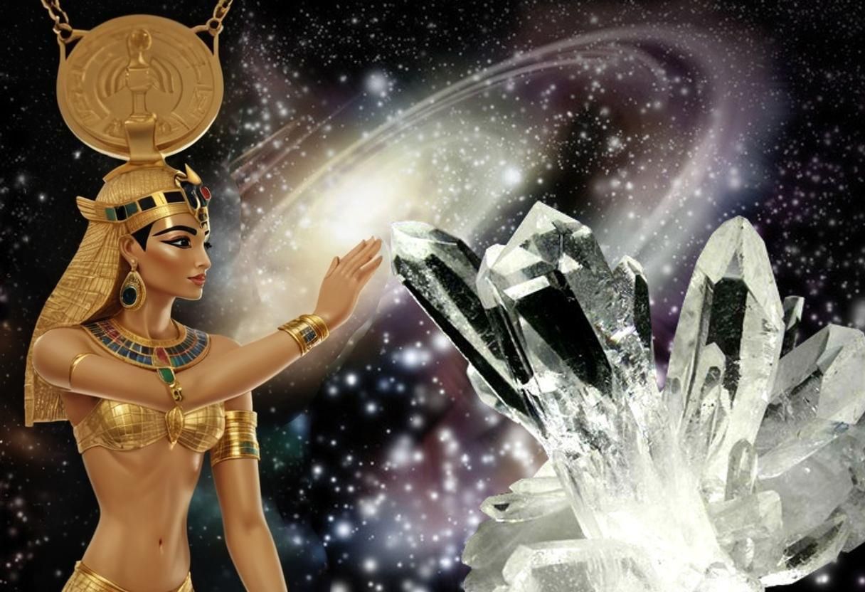 Winged Egyptian Goddess Isis in Realistic 3D