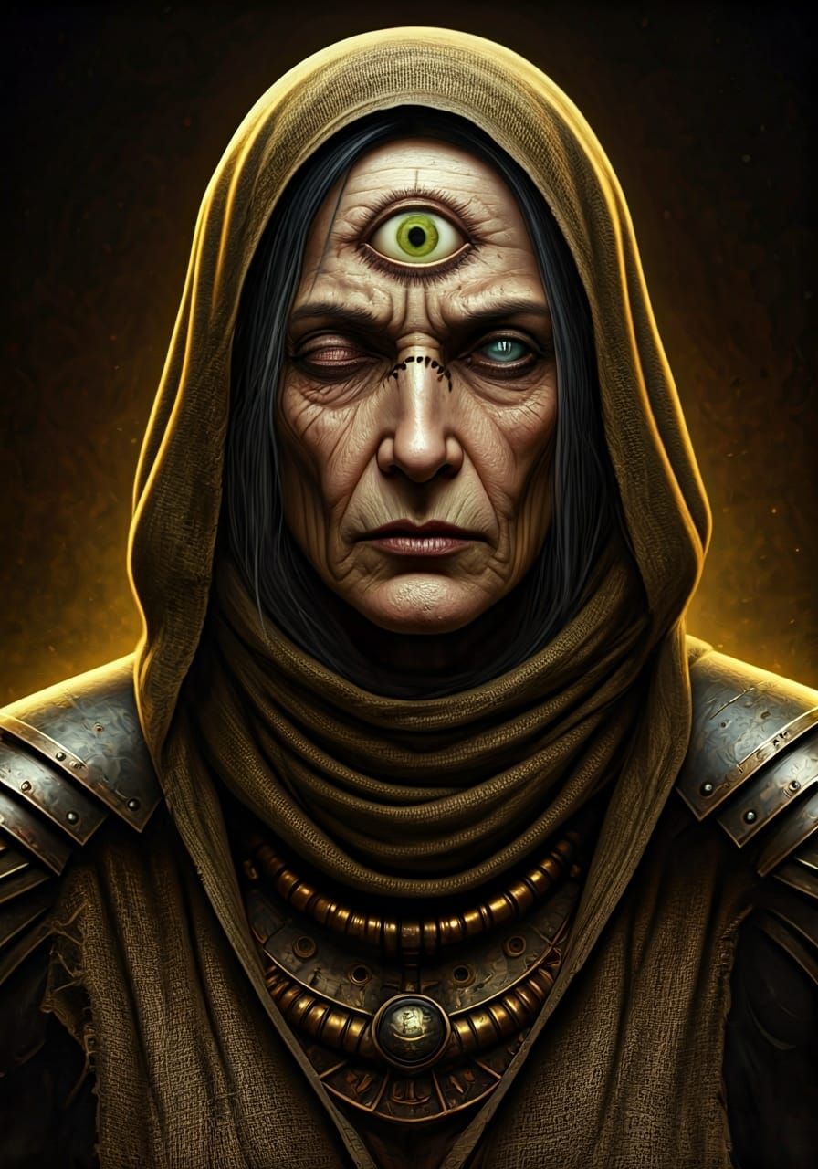 Warhammer 40K Psyker in Lovecraftian Steampunk Style